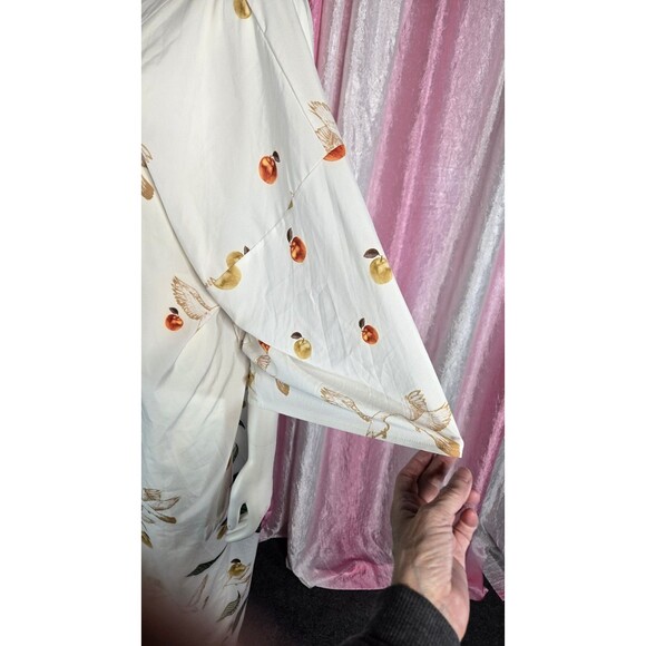 Art Beautiful White Tree Bird Tropical Kimono Maxi Robe One Size - Picture 6 of 16